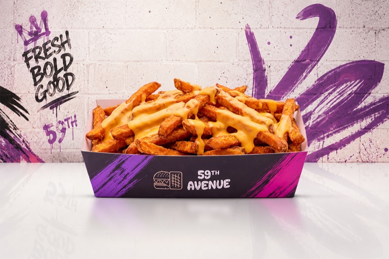 Frites patate douce cheddar