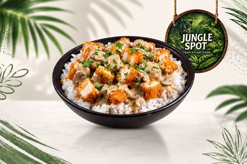 🍄 RIZ POULET FORESTIÈRE