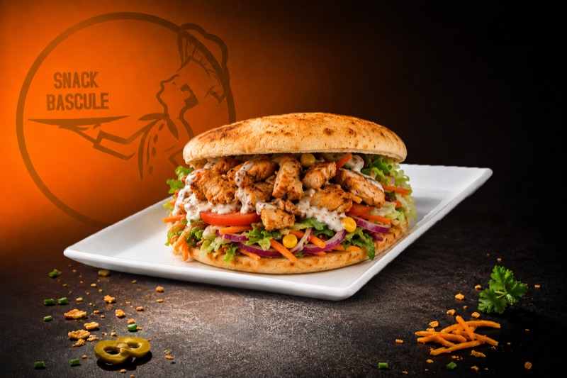 Pain Turc Poulet Mariné